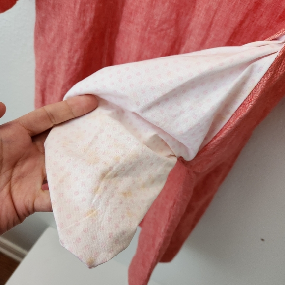 Boden 100% Linen 3/4 Sleeve Salmon Womens 14R - Picture 8 of 11